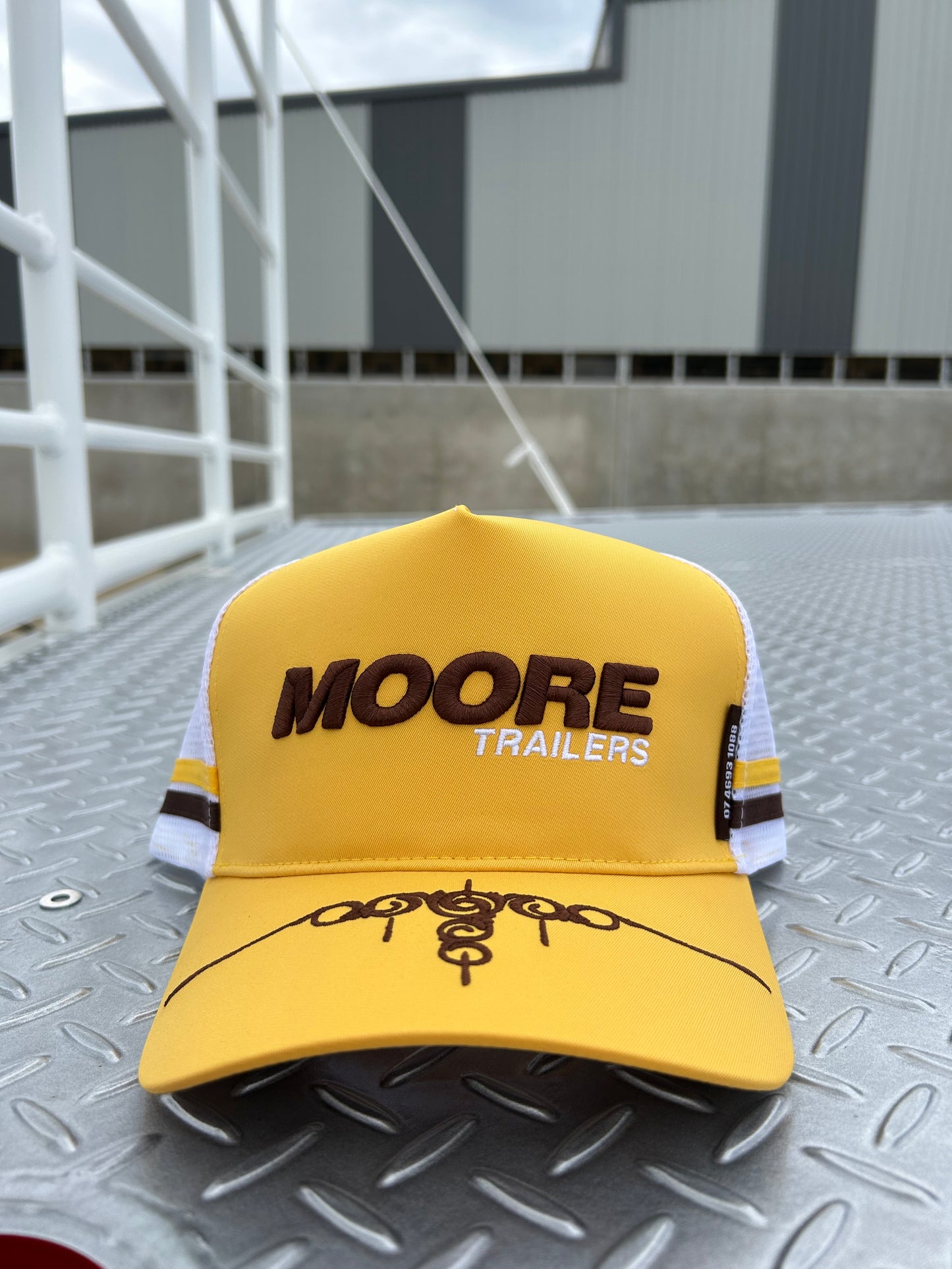 Yellow Trucker Cap W/Scroll