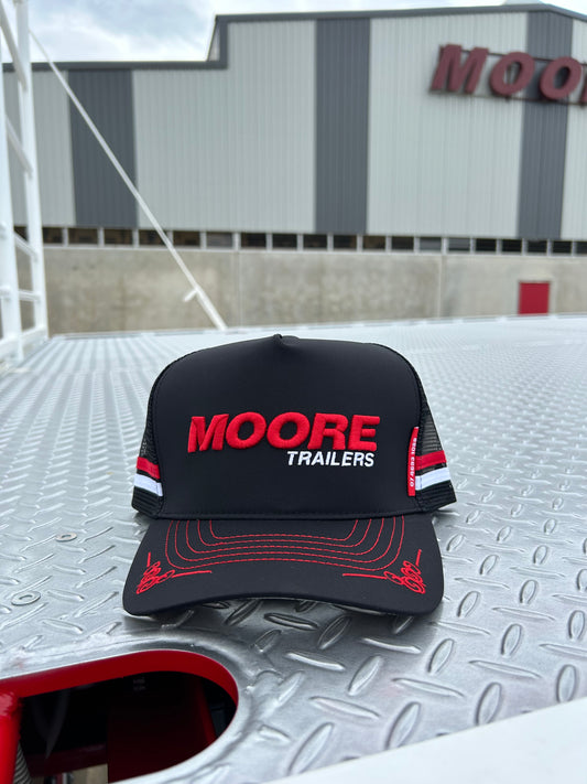Black Trucker Cap W/Scroll
