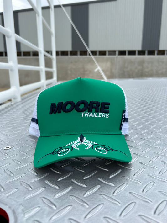 Green Trucker Cap W/Scroll