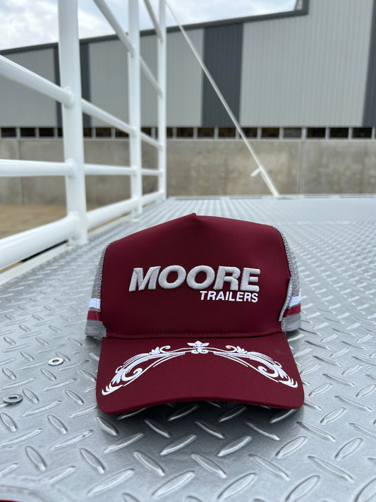 Maroon Trucker Cap W/Scroll