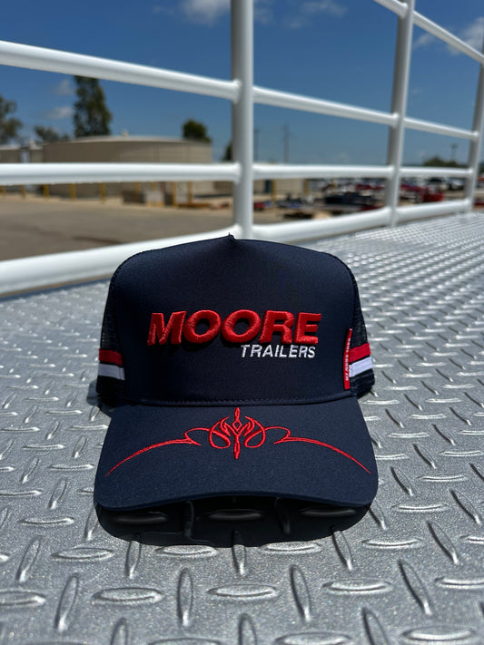 Navy Trucker Cap W/Scroll