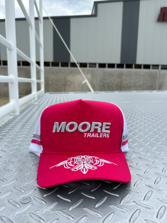 Red Trucker Cap W/Scroll